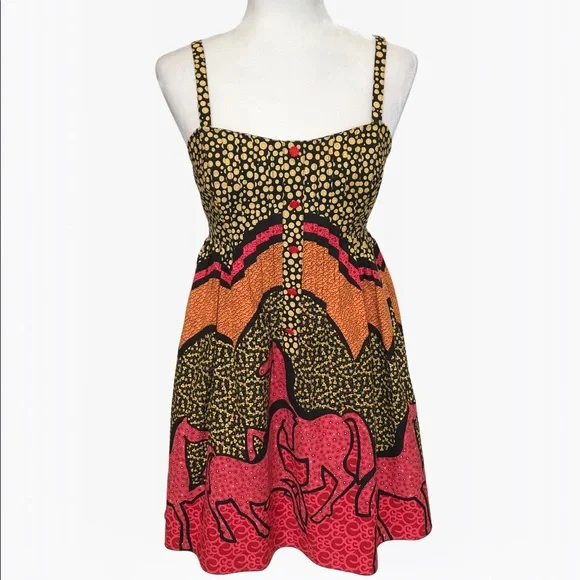 Anna Sui Rare Horses Print Mini Dress - 4/6 - Picture 13 of 13